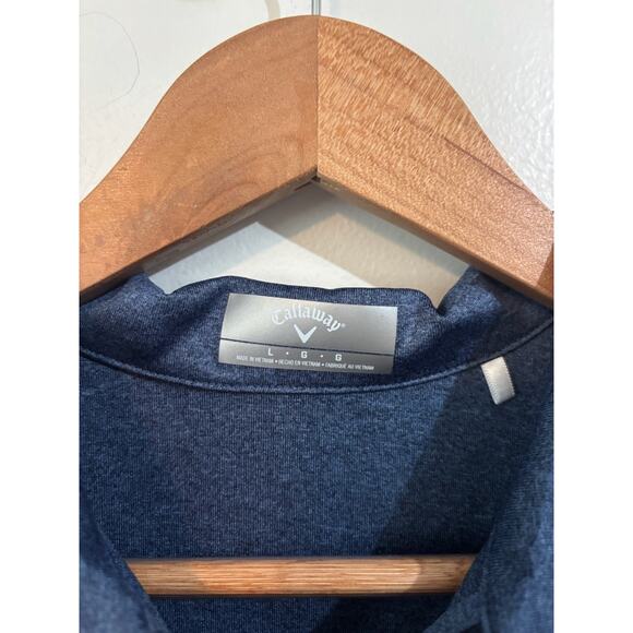 Callaway Women’s Navy Blue Sleeveless Zip Front Polo Golf Tank Top - Large - Picture 3 of 3